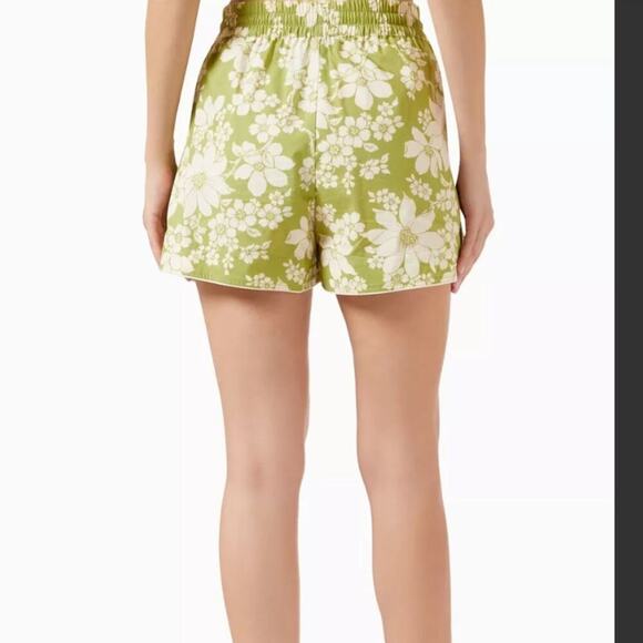 NWT Alemais Green Floral Leisa Shorts Size 2 MSRP $225 Elastic Drawstrin… - Picture 8 of 13